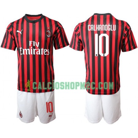 AC Milan Calhanoglu 10 Bambino Maglia Prima 2019/2020 Manica Corta (+ Pantaloncini)